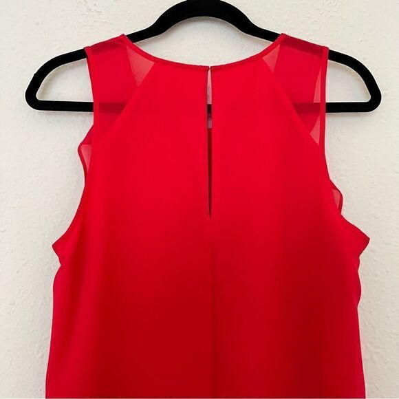 BCBGeneration Red Ruffle Shift Dress NEW Size XS - Picture 6 of 8